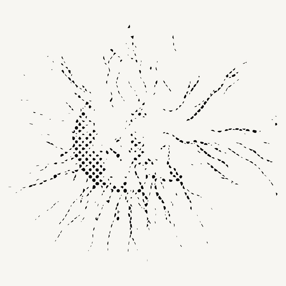Monotone coronavirus cell under microscope design element on a white background vector