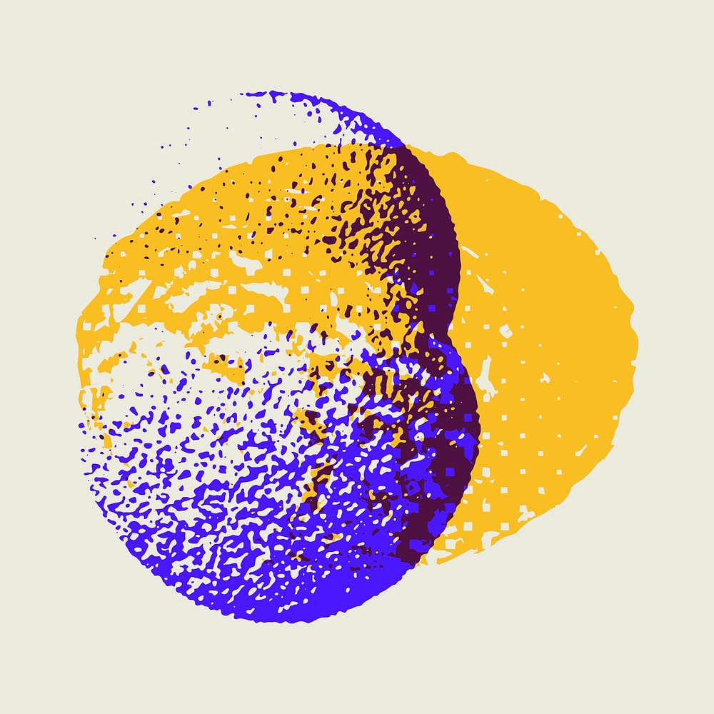 Blue coronavirus cell under microscope design element on a beige background vector