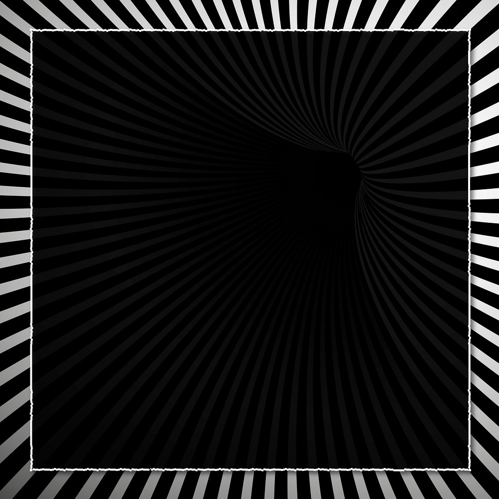Black and white striped frame vector