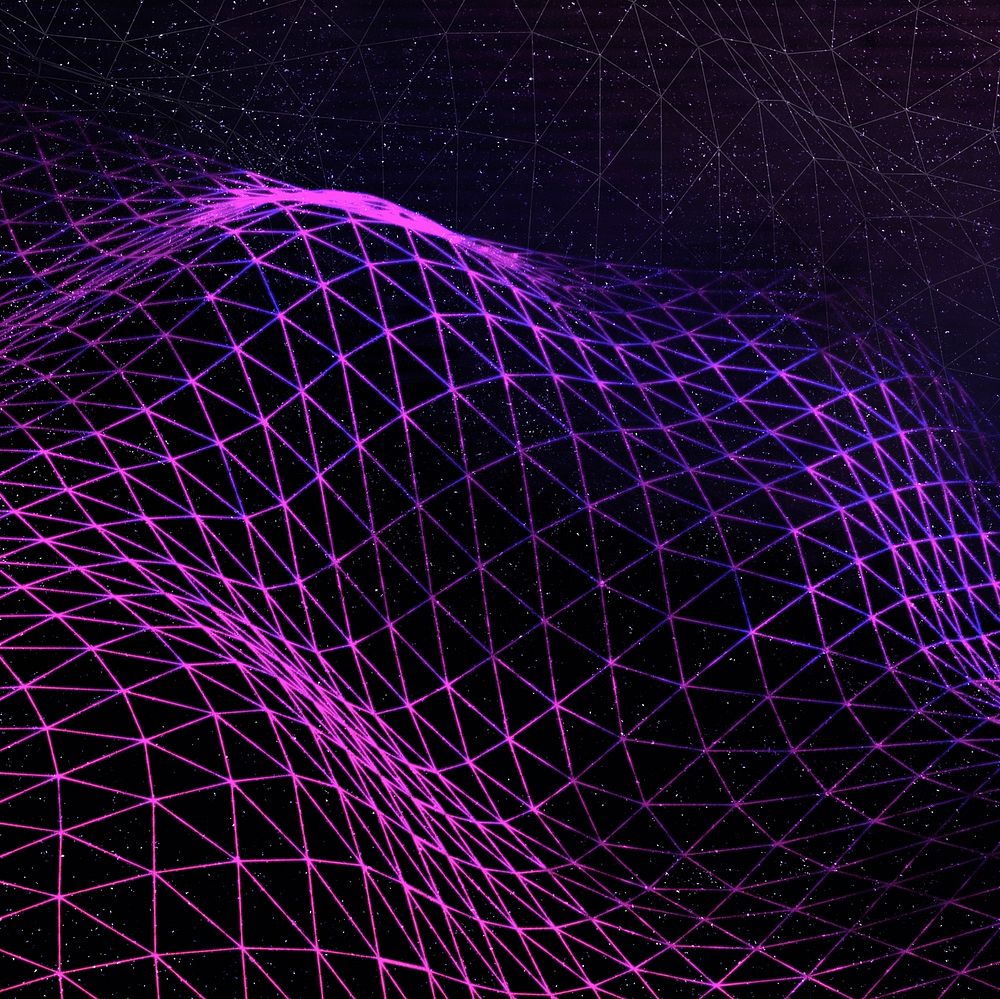 Purple 3D abstract wave pattern background