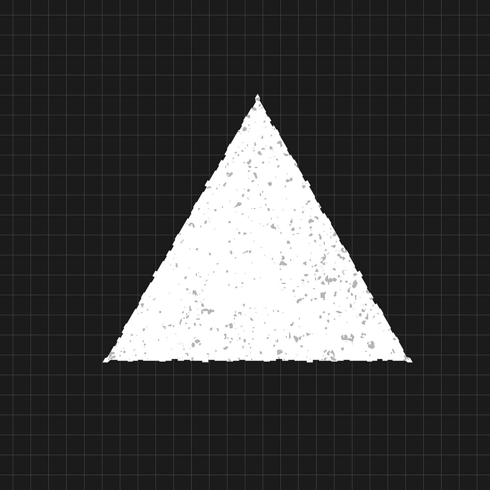 Distorted white triangle shape on a black background vector 