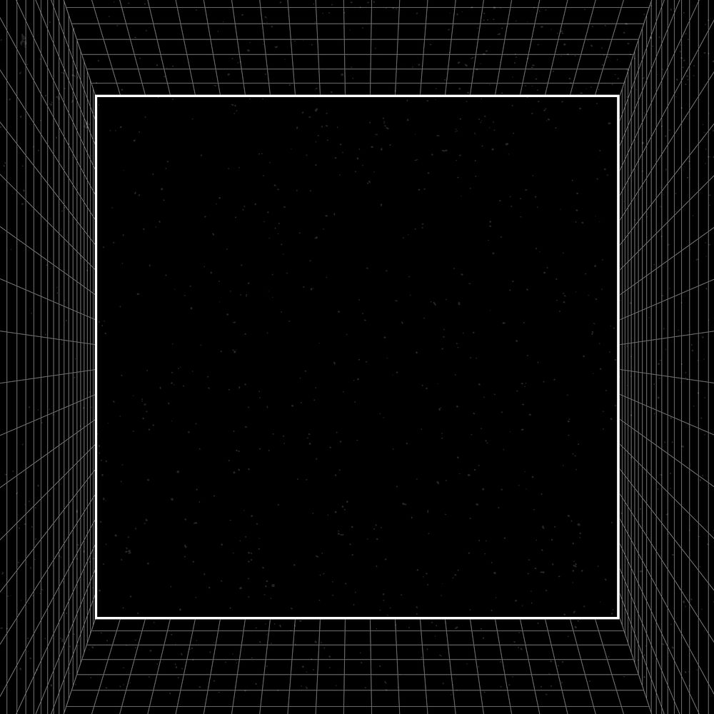 3D grid patterned frame vector