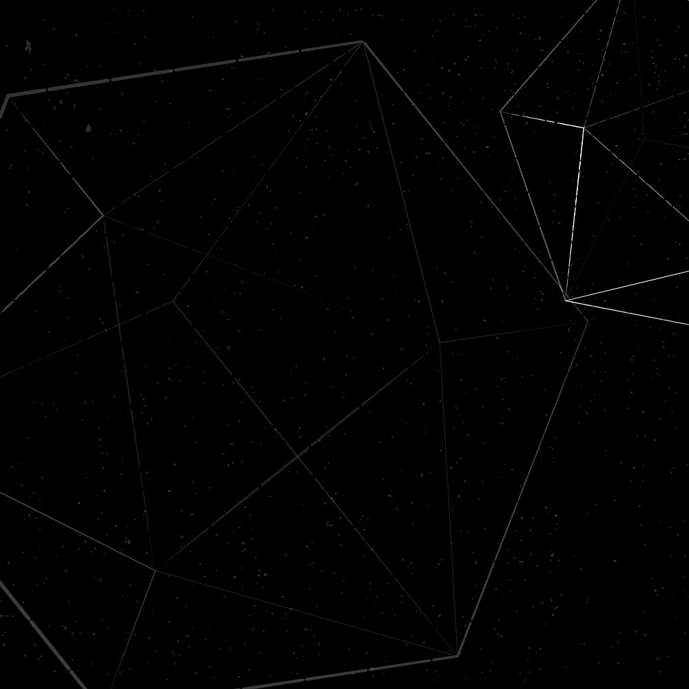 White outline icosahedron pattern background vector