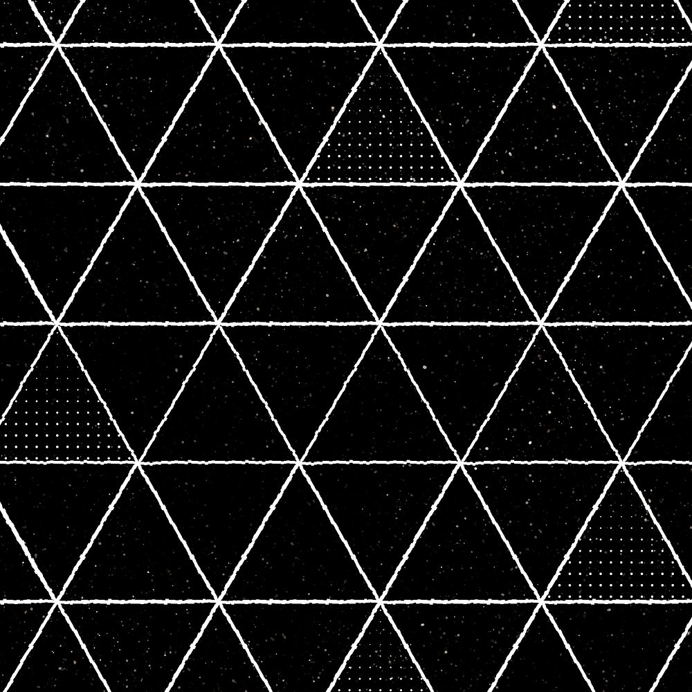 Seamless 3D triangle pattern on a black background vector 