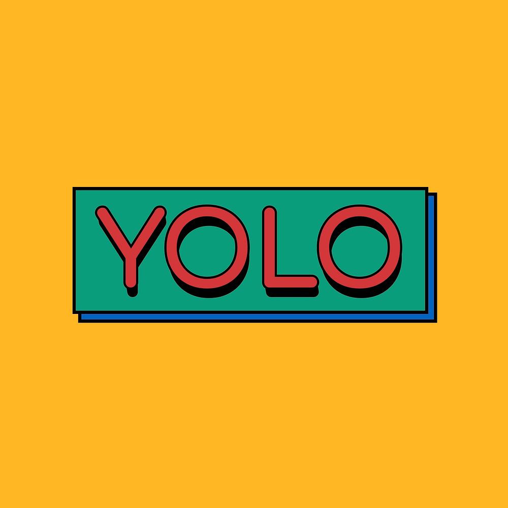 Yolo on a yellow background vector 