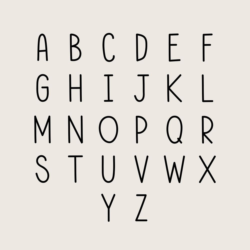 Styled alphabet set vector