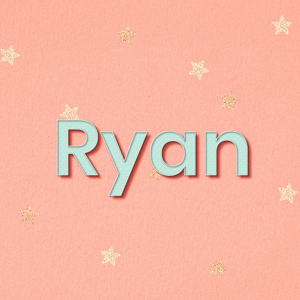 Ryan name word art typography