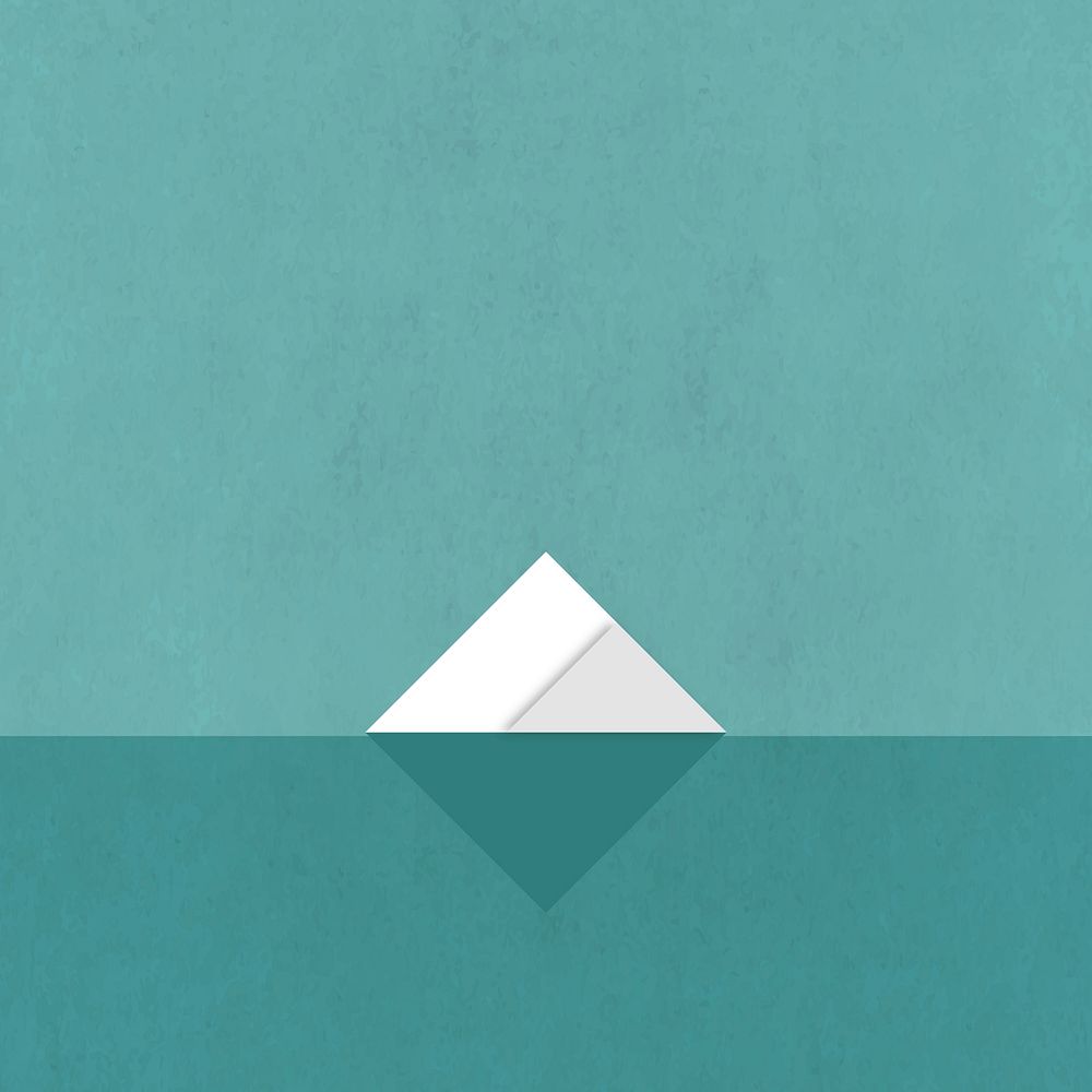 Landscape iceberg geometric vector minimal poster style retro