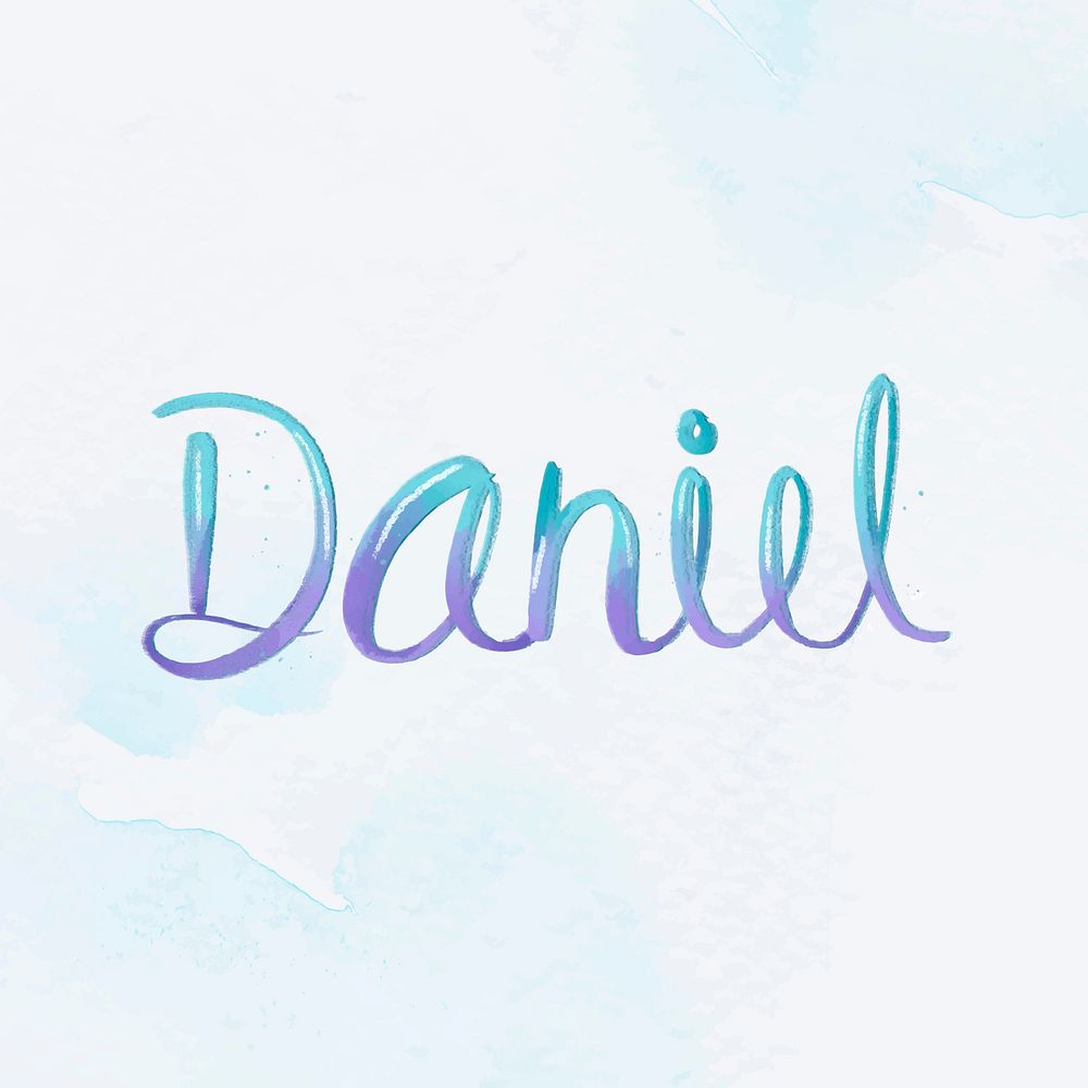 Cursive Daniel two tone vector font typography