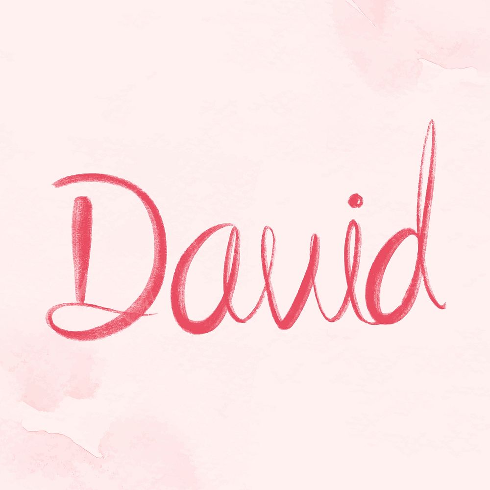 David male name vector calligraphy font