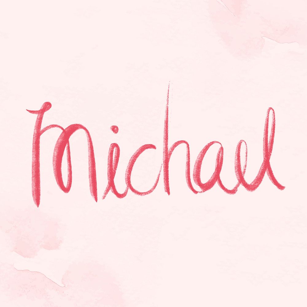 Michael name vector hand lettering font