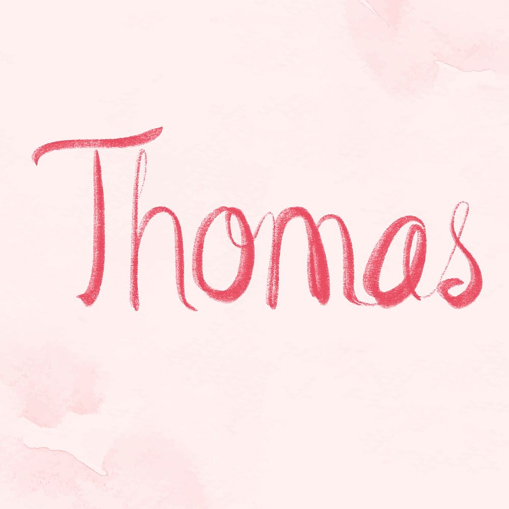 Thomas male name vector calligraphy font