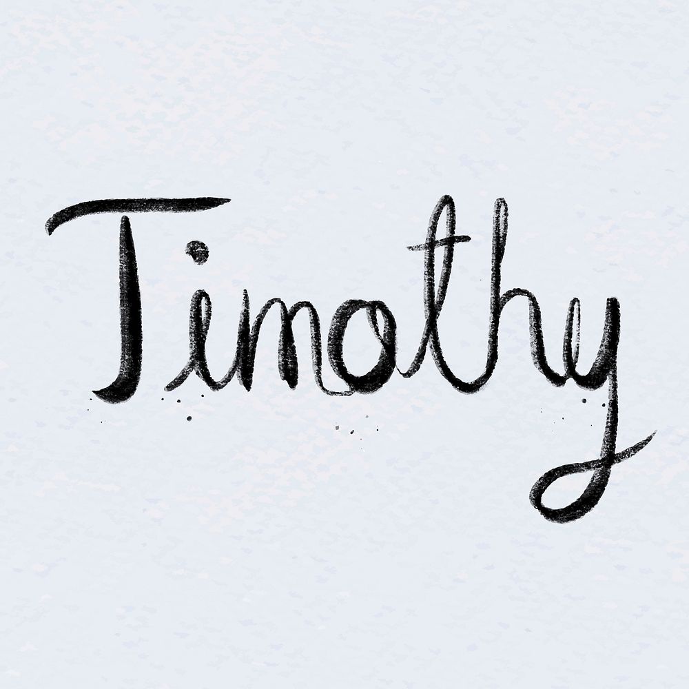 Vector Hand drawn Timothy font typography
