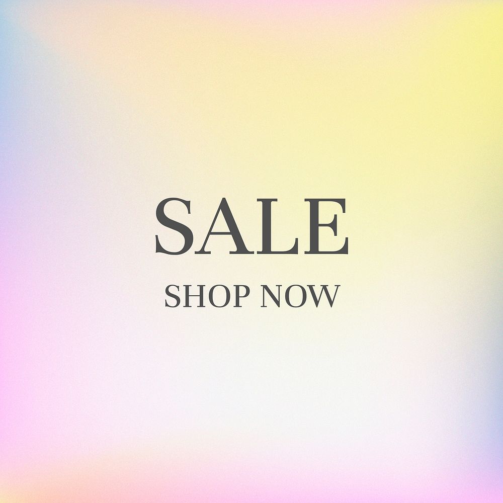 Sale shop now clearance banner colorful gradient blur vector template