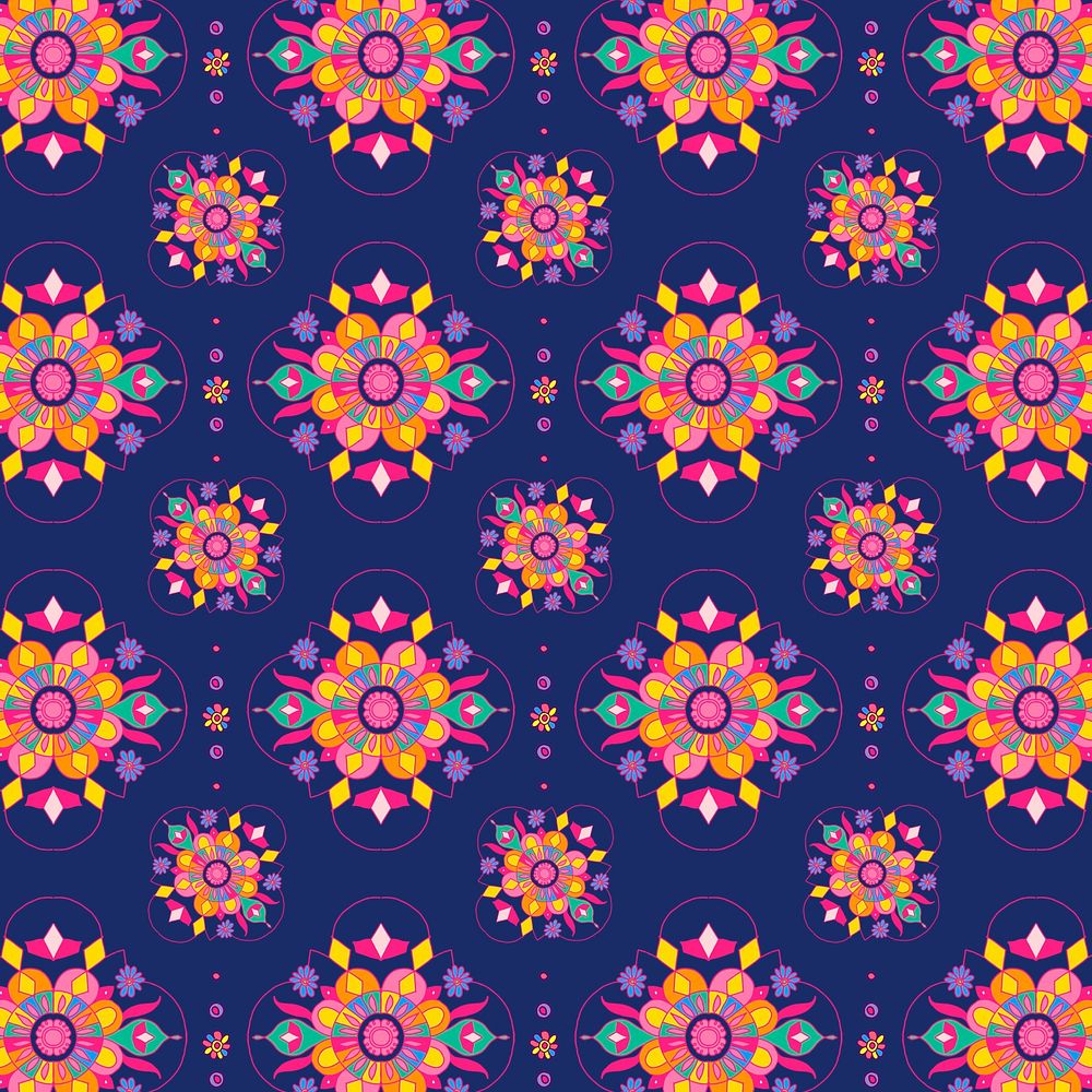 Indian mandala vector rangoli pattern background