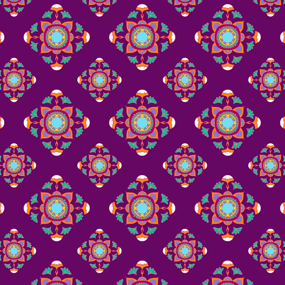 Indian rangoli mandala pattern vector background