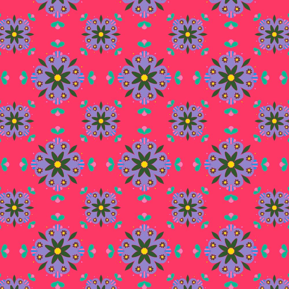 Indian mandala flower vector pattern background