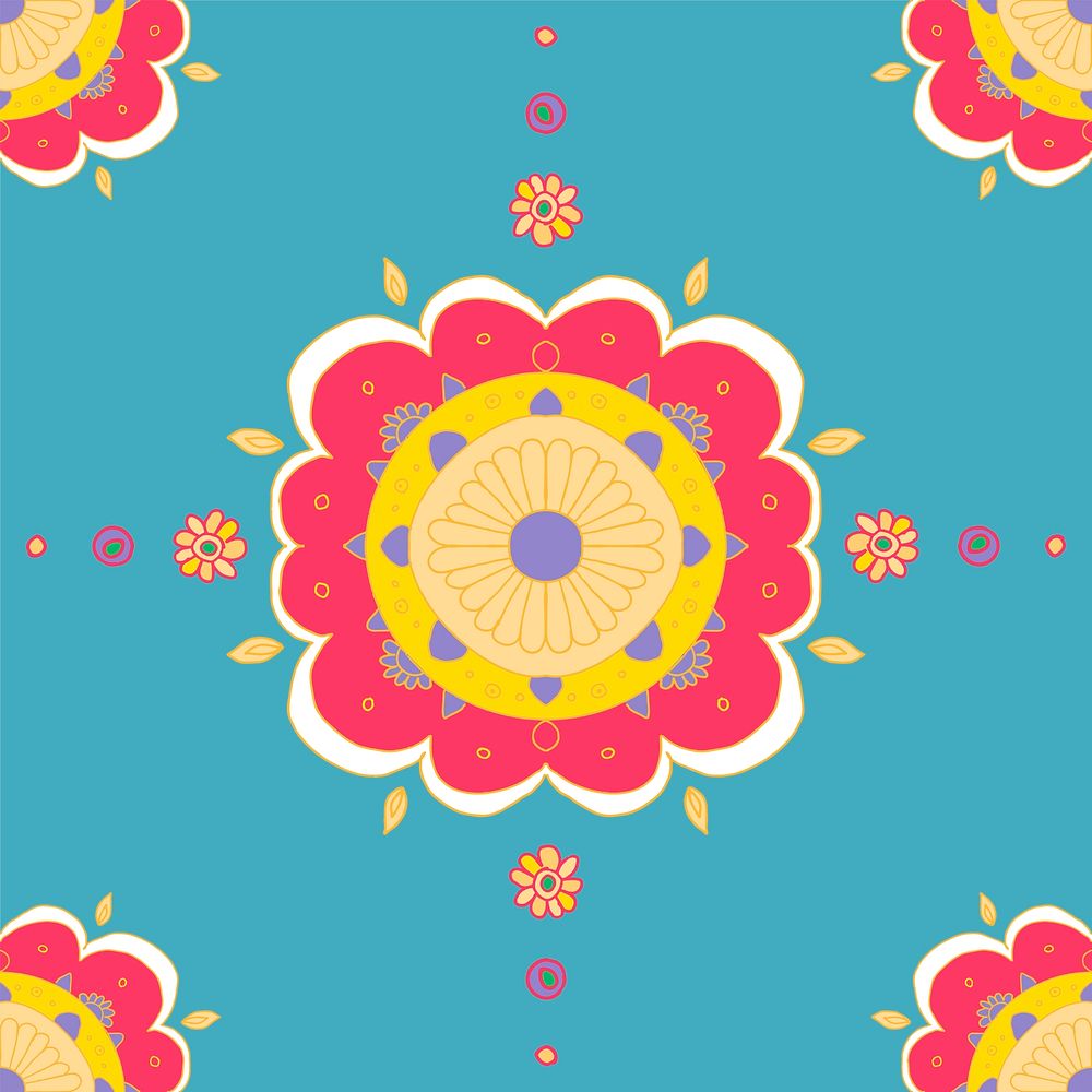 Vector Indian mandala pattern background