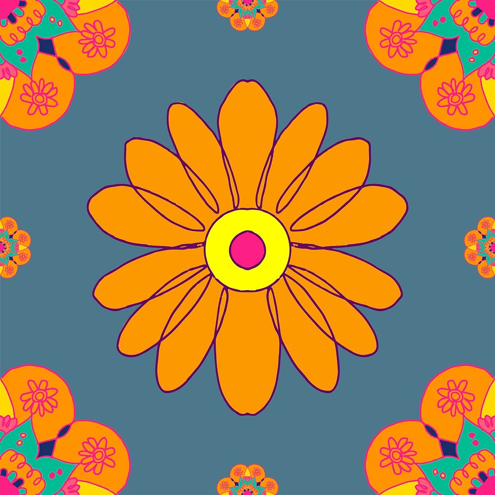 Marigold vector pattern Diwali festival background