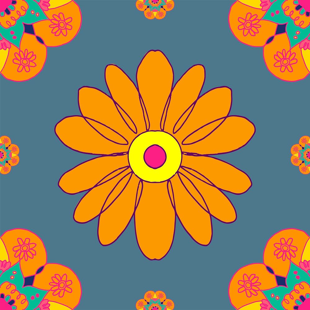 Marigold vector pattern Diwali festival background