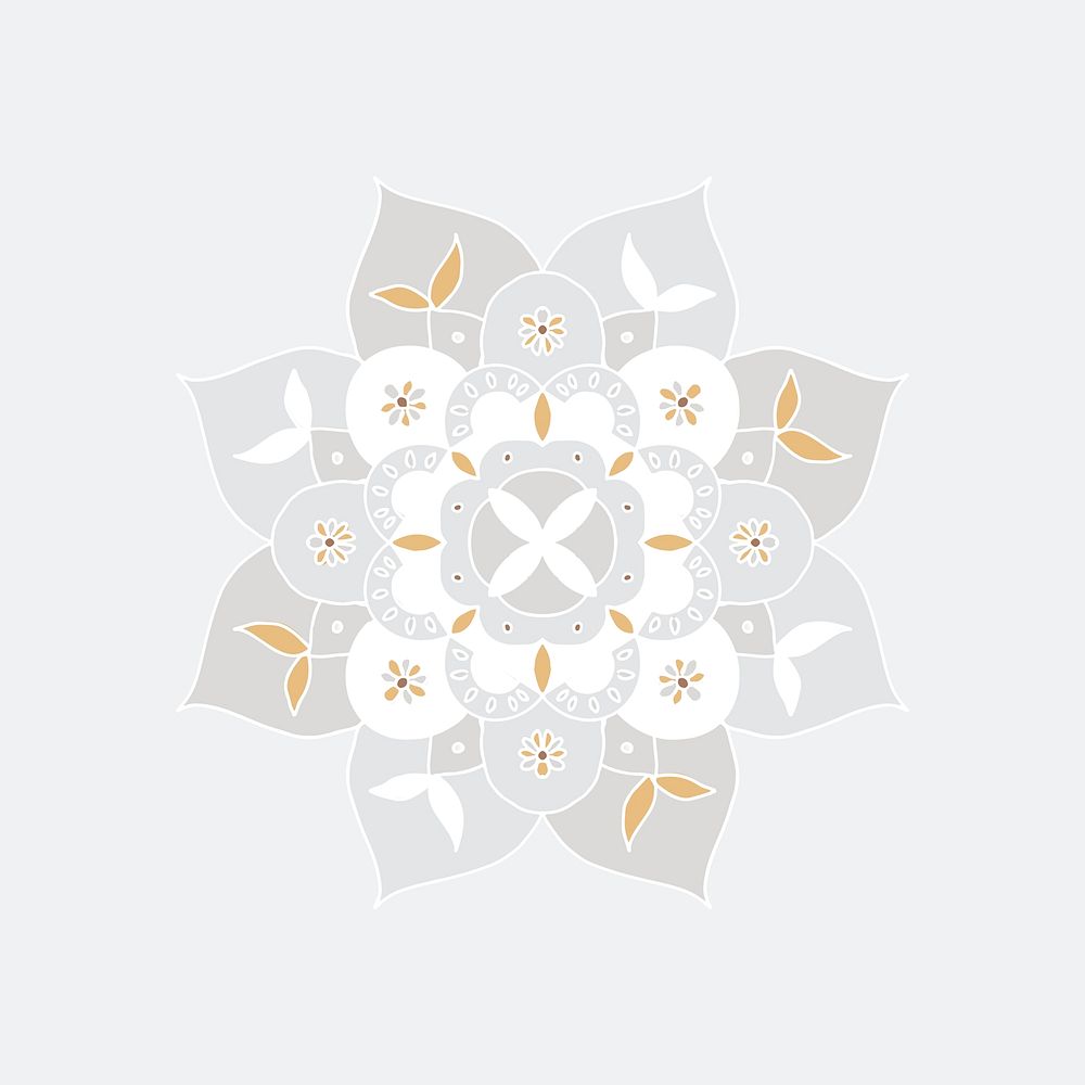 Oriental Mandala vector flower Indian symbol