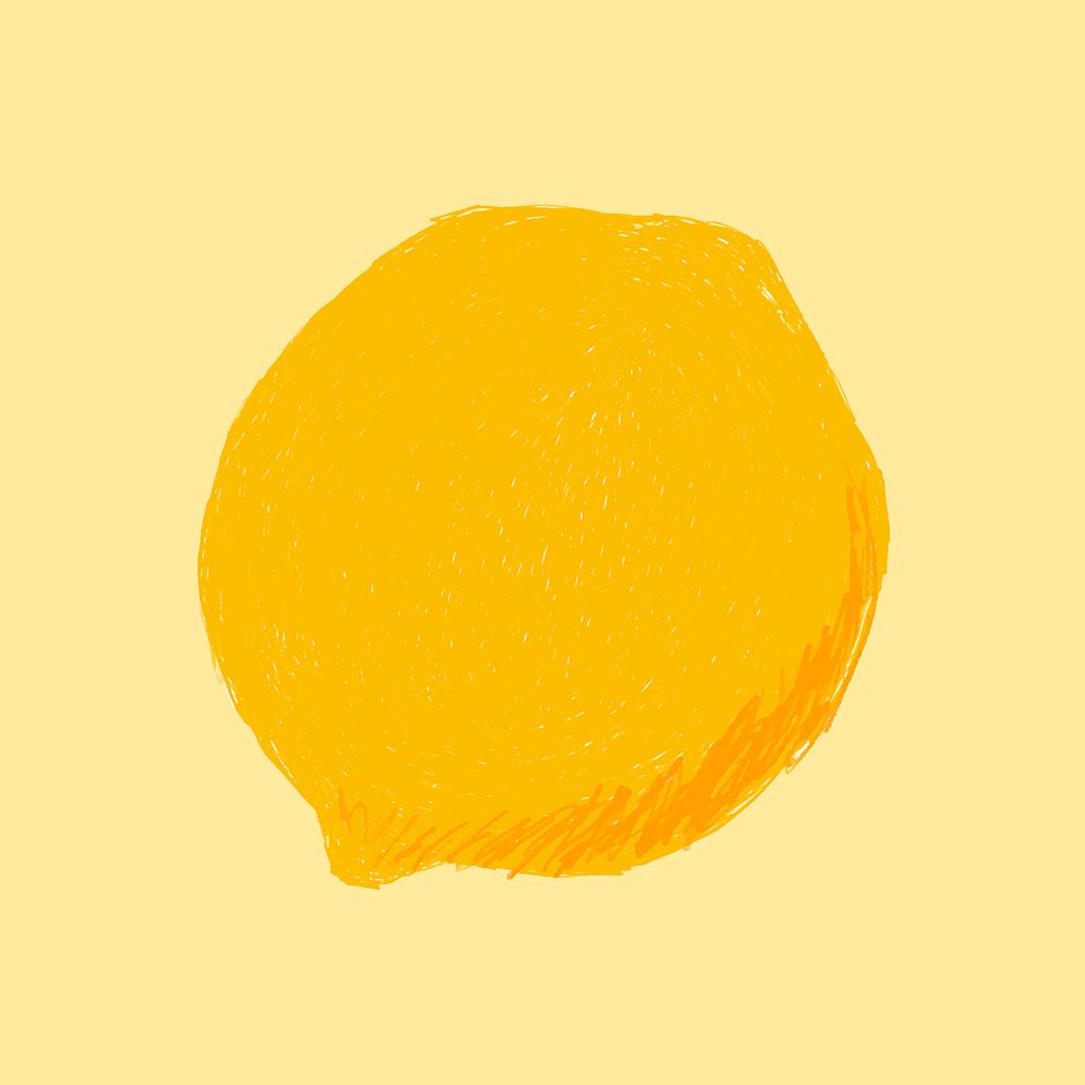 Colorful hand drawn lemon fruit vector