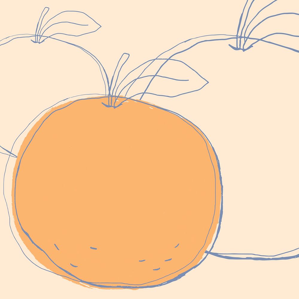 Orange cute fruit vector design space