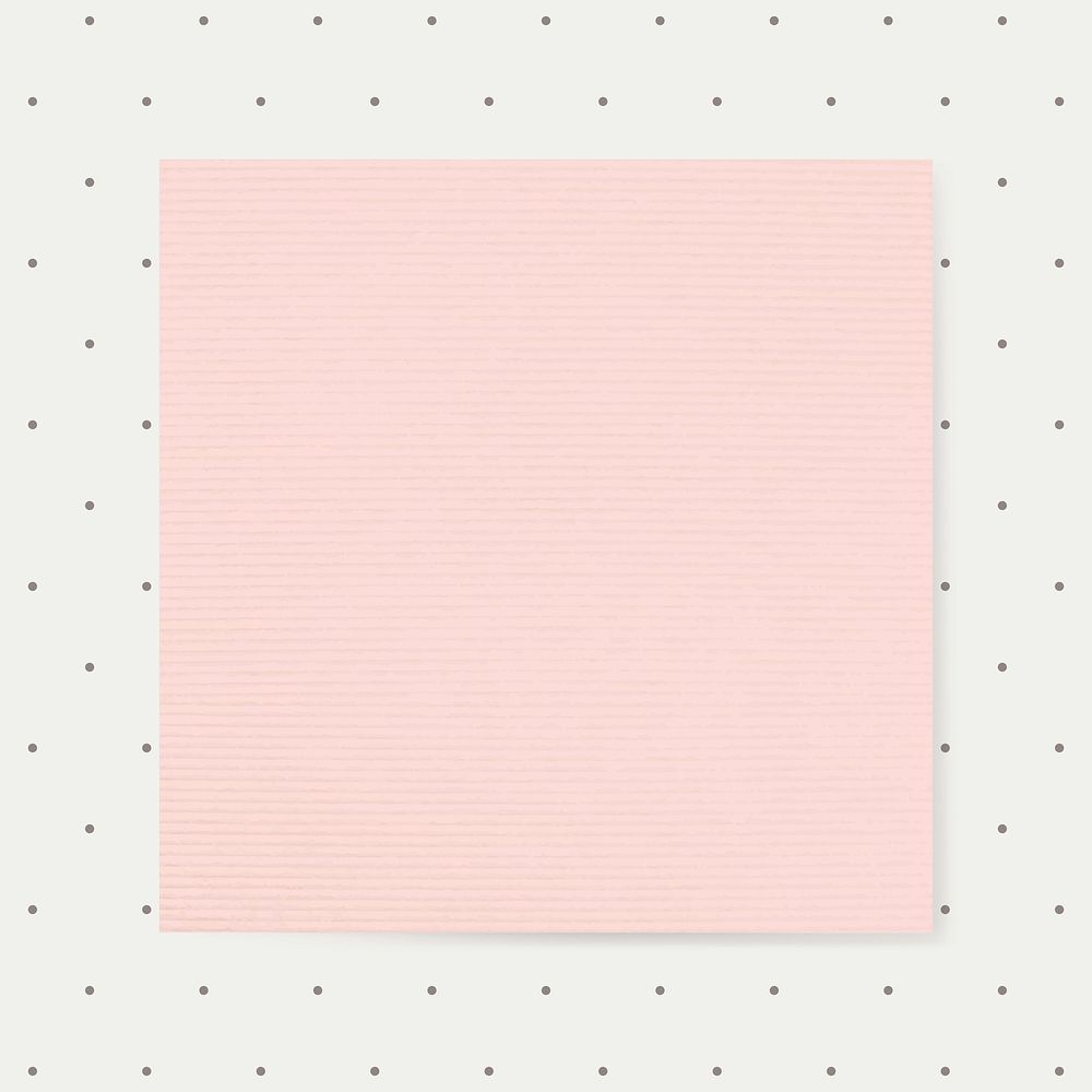 Pastel pink square notepad vector graphic