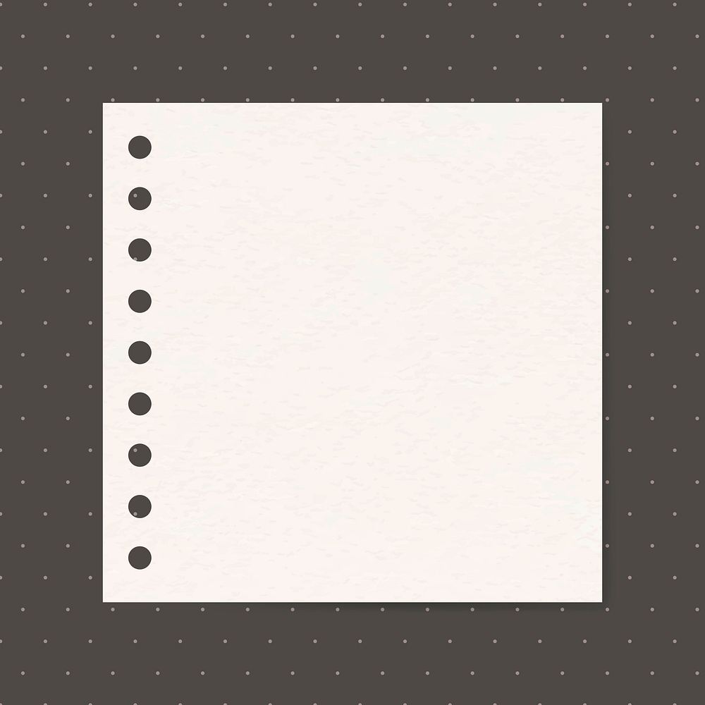 White square notepaper vector design element