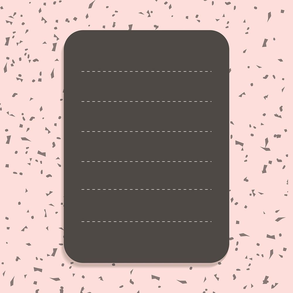 Blank brown lined memo pad vector graphic