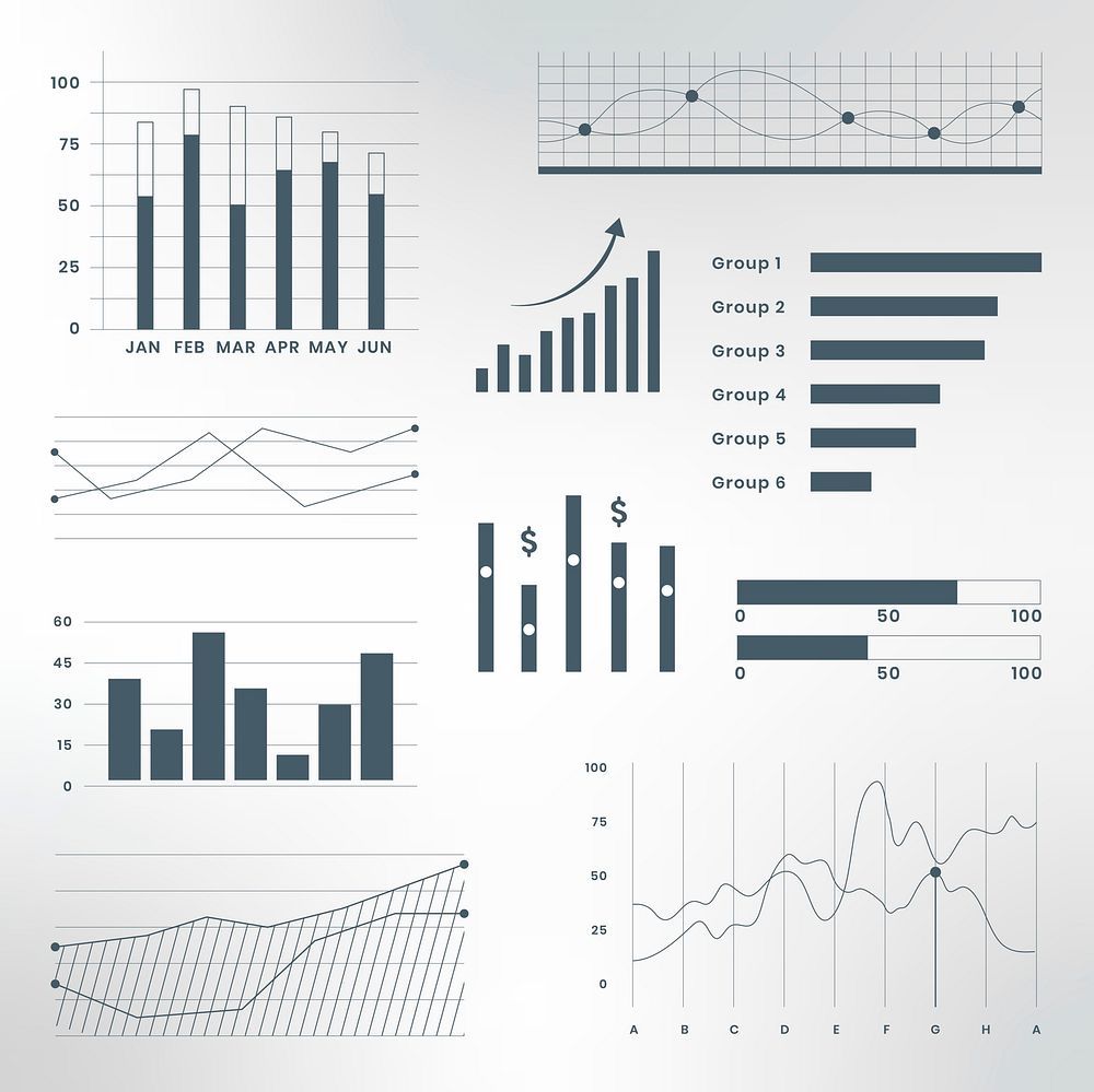 Marketing data analysis dashboard vector vector
