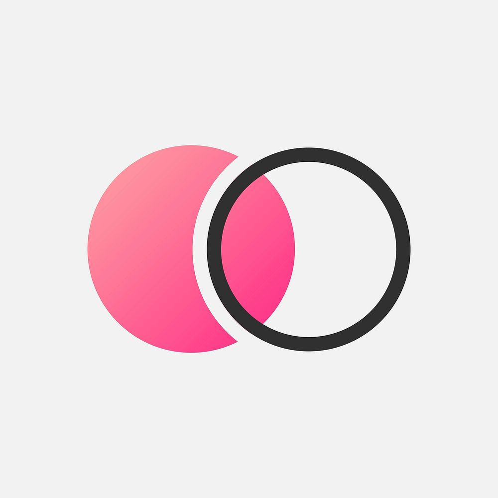 Business logo vector pink and black circle icon design