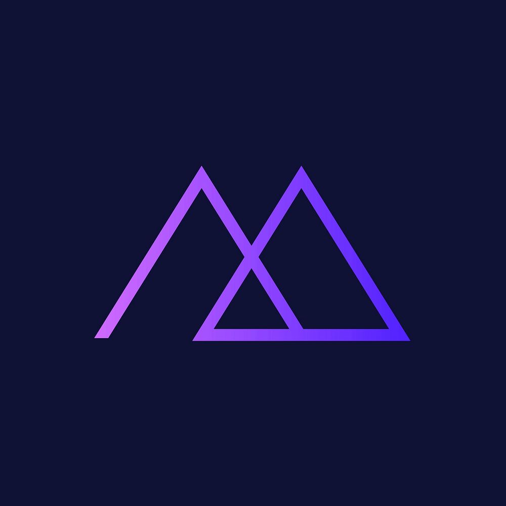 Simple business logo vector mountain icon design