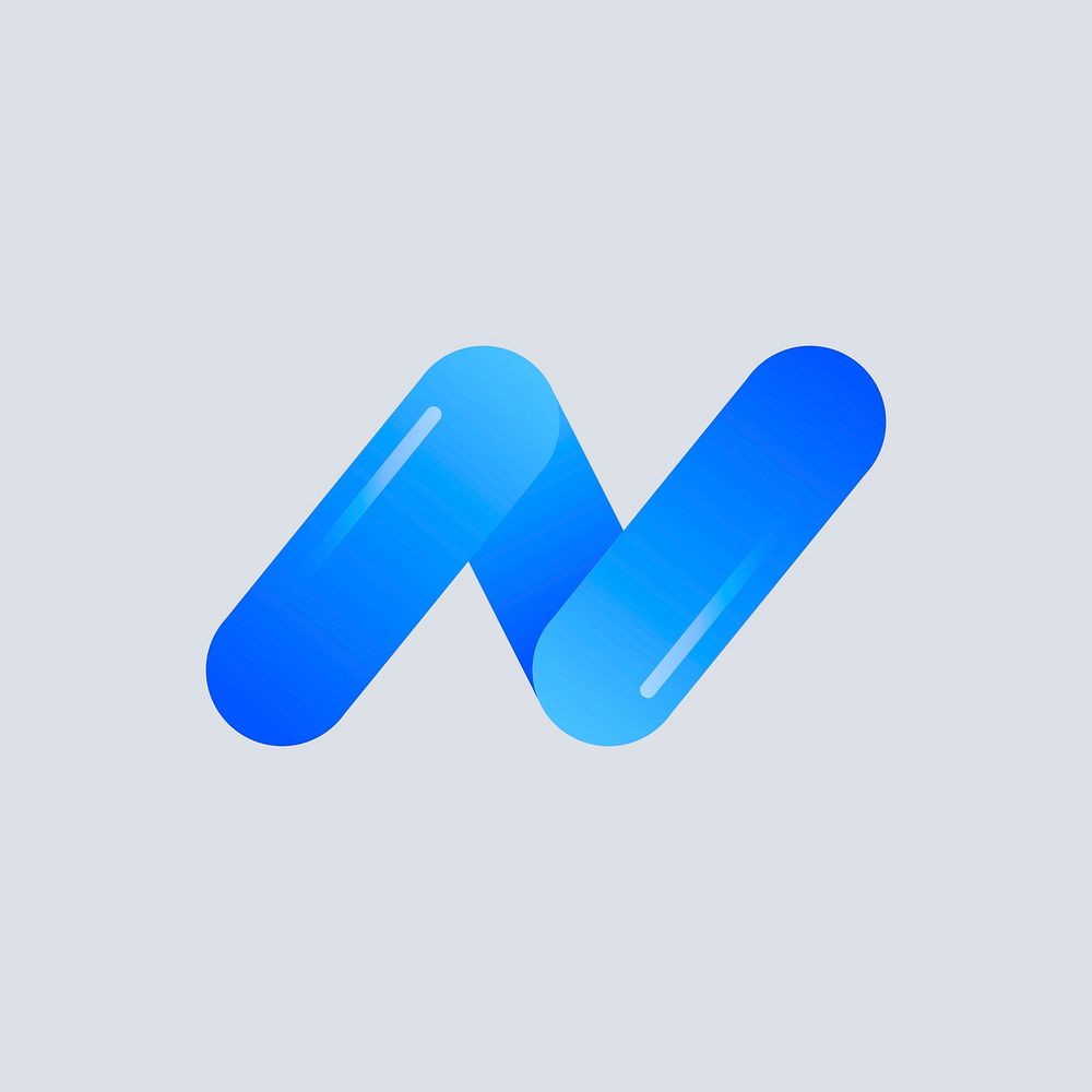 Simple business logo vector blue gradient icon