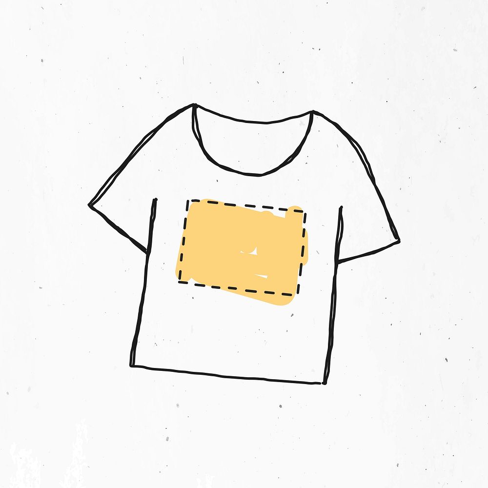 Yellow color design t-shirt vector