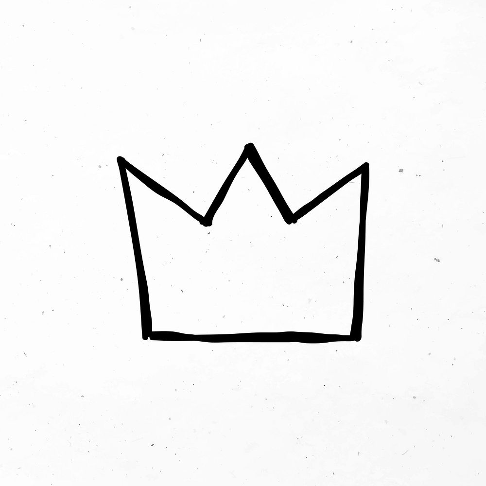 Minimal hand drawn crown vector clipart