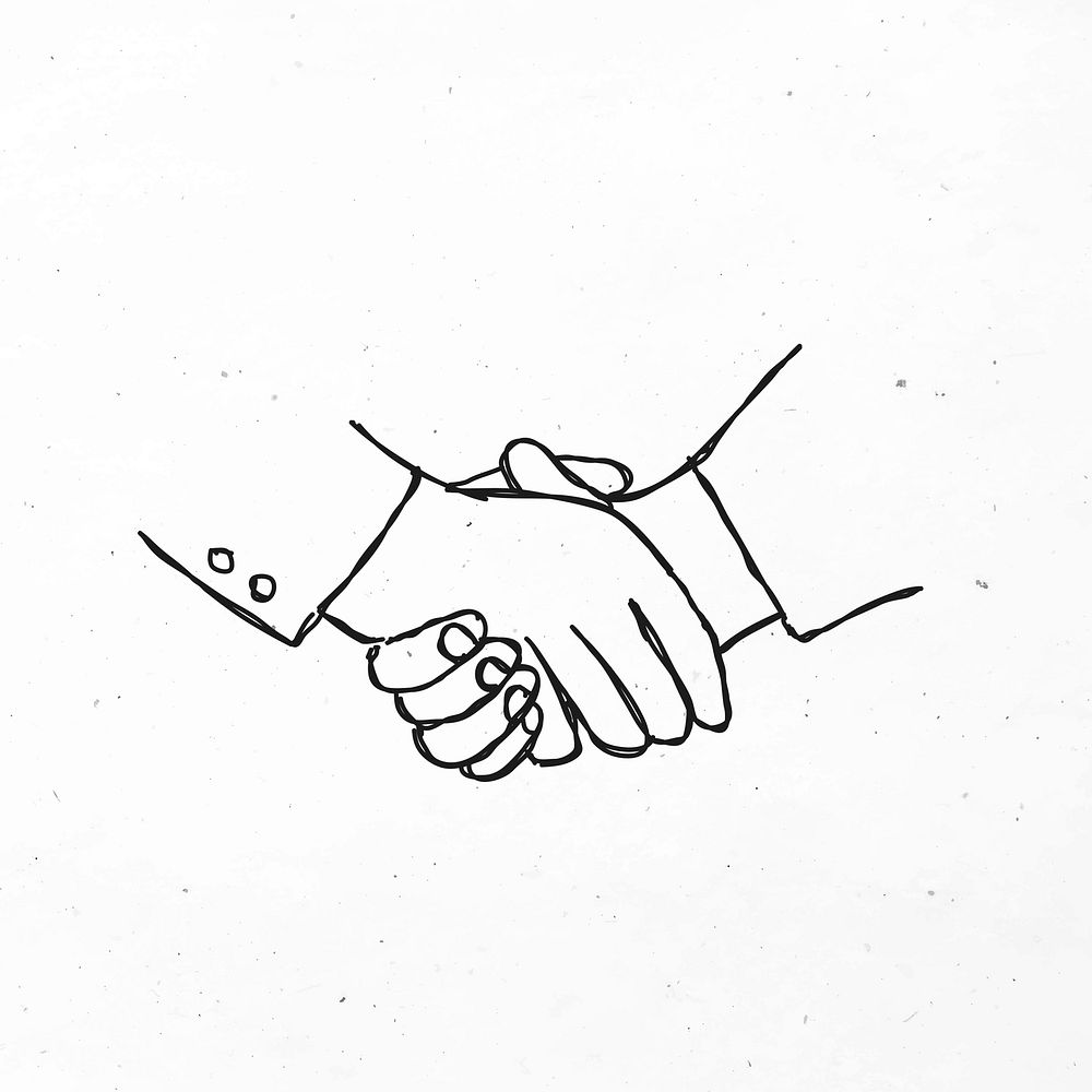 Minimal hand drawn partnership vector clipart