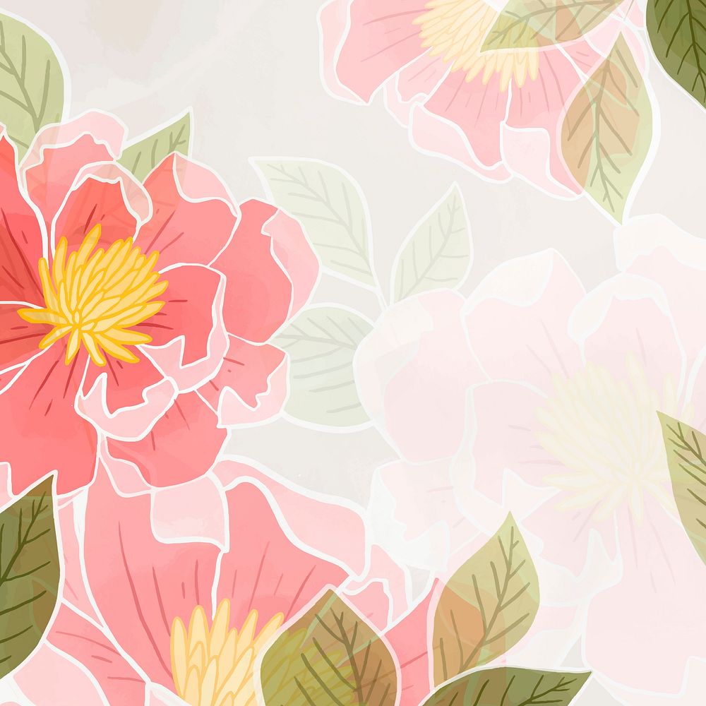 Hand drawn rose background vector