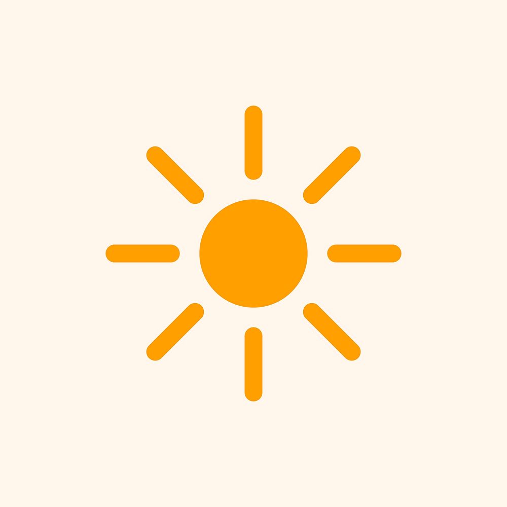 Sun icon vector symbol