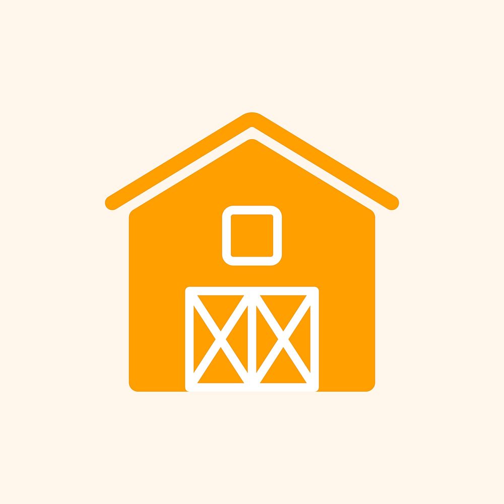 Cartoon barn vector agriculture icon