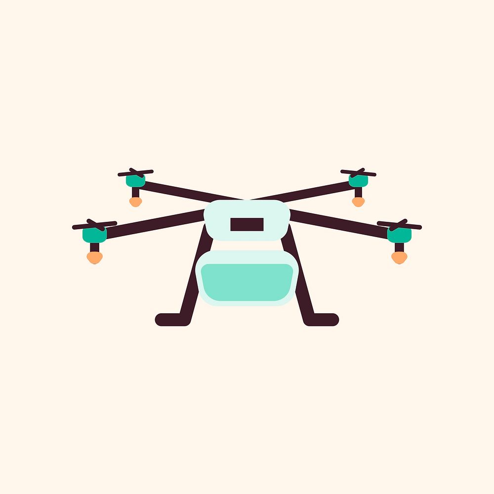 Cartoon drone vector technology icon