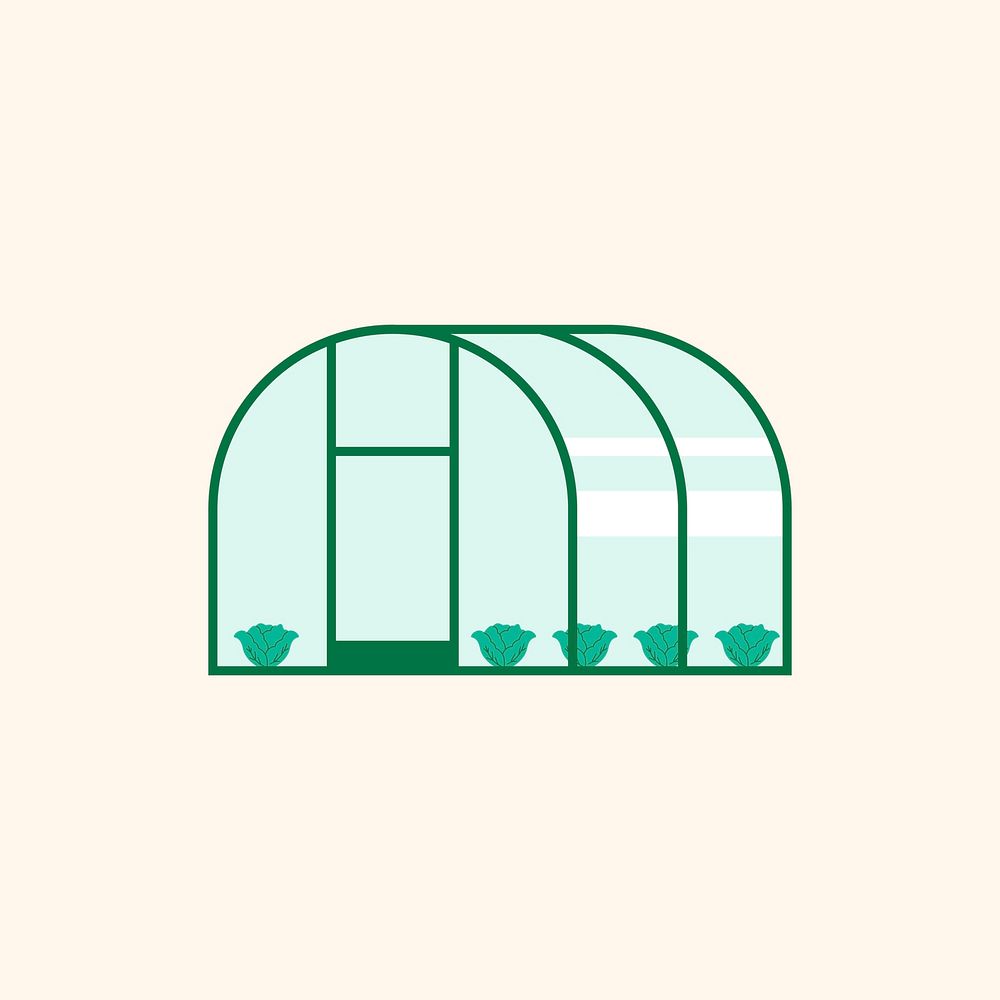 Smart greenhouse vector icon digital agriculture technology