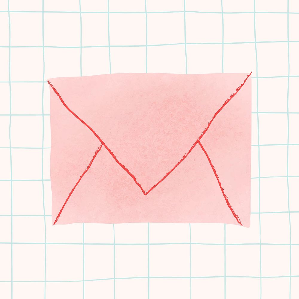 Love envelope psd for social media post