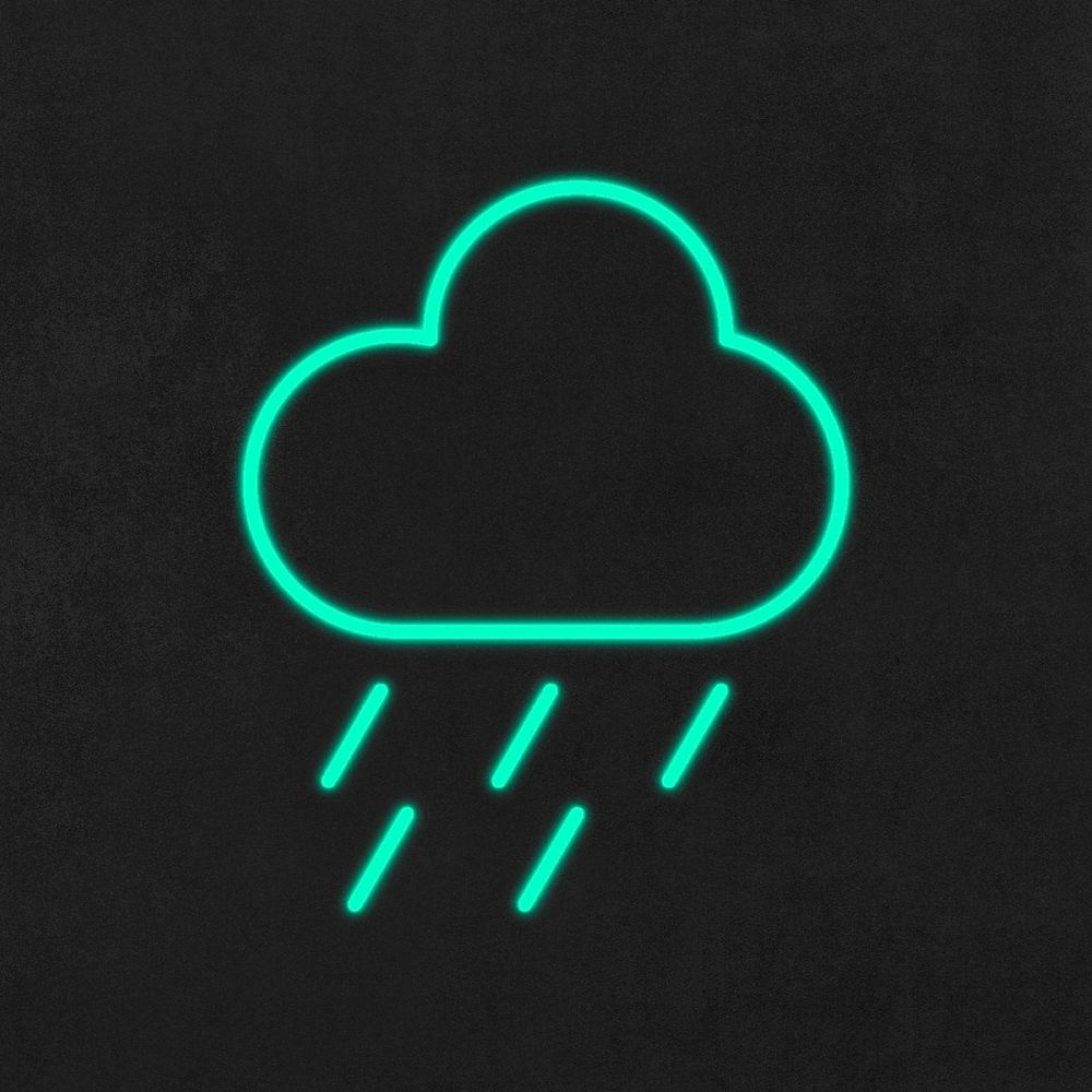 Rain icon weather widget vector user interface
