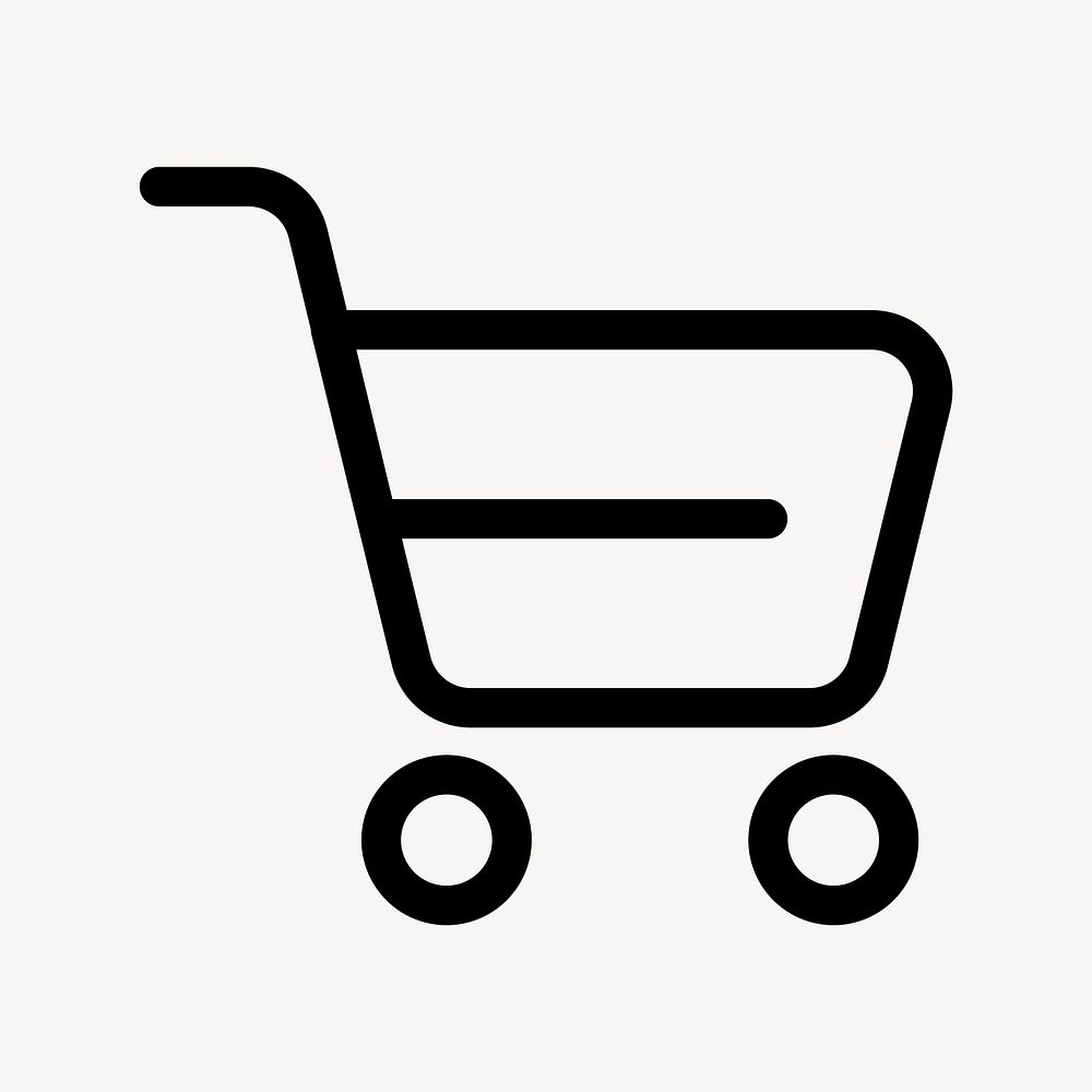 Shopping cart outlined icon psd for social media app