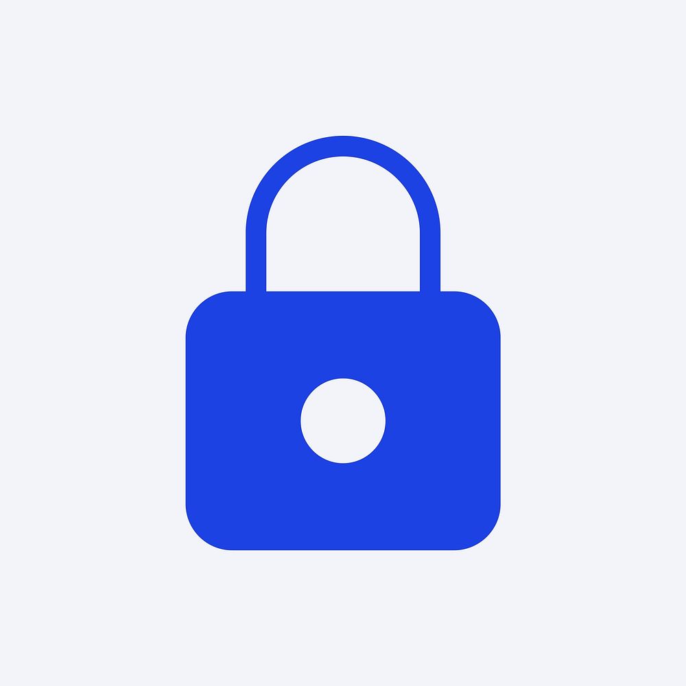 Padlock social media icon vector secure mode symbol in flat style