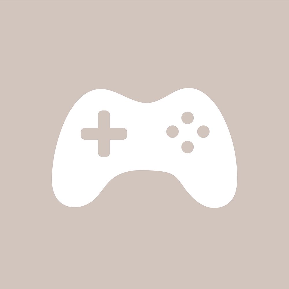 Game console app icon vector for mobile phone simple flat style