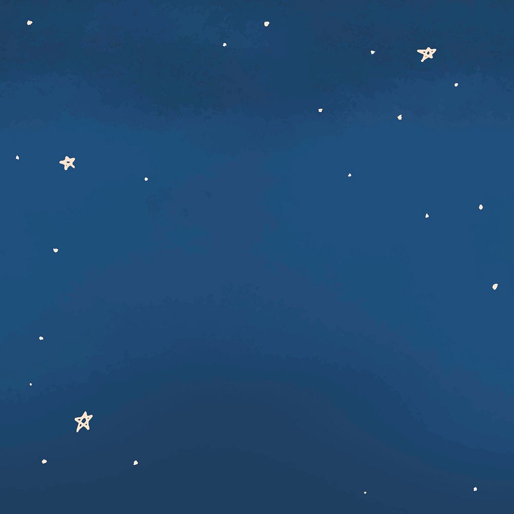 Starry night blue background vector in watercolor illustration    