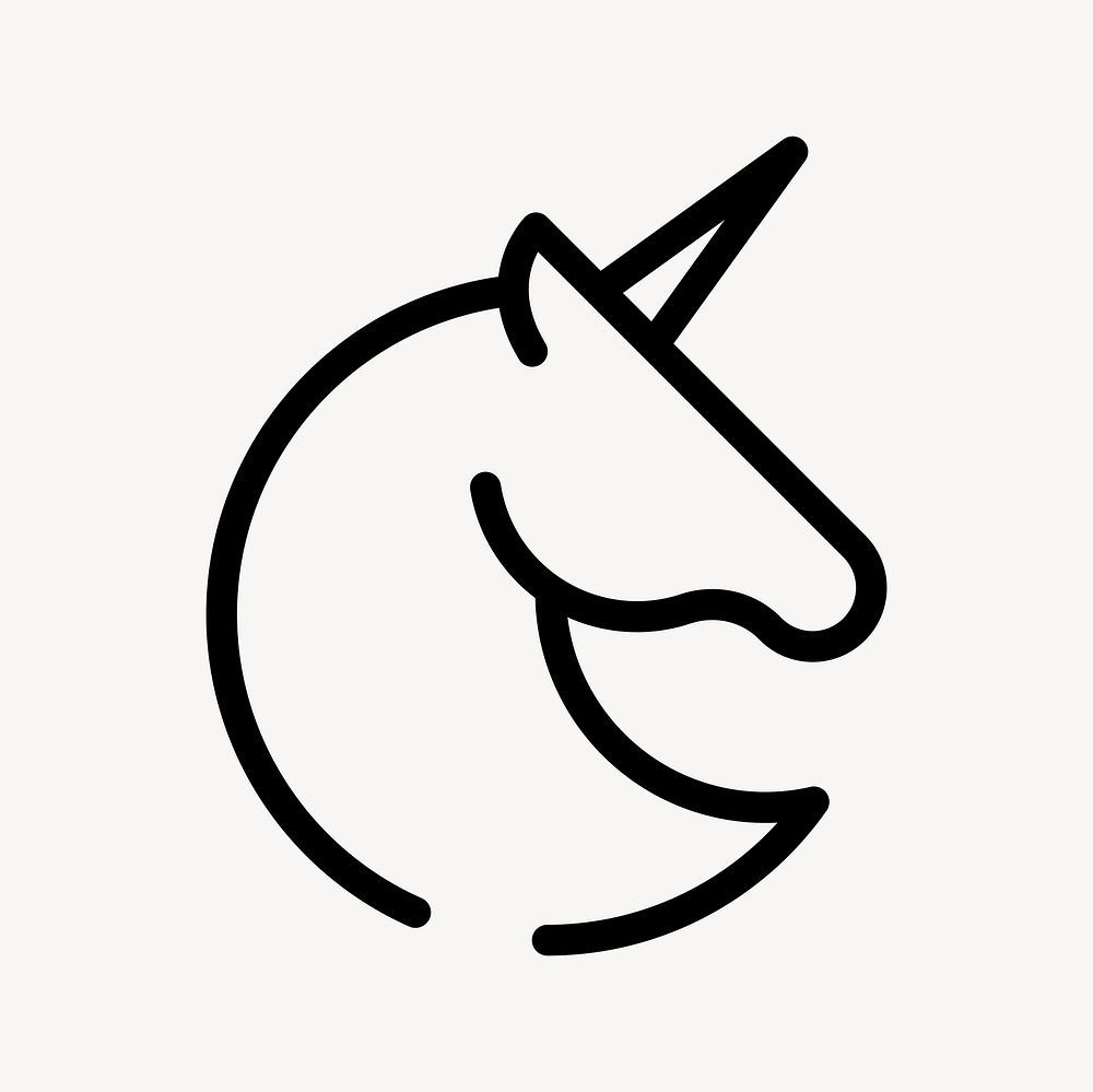 Unicorn icon psd business strategy symbol