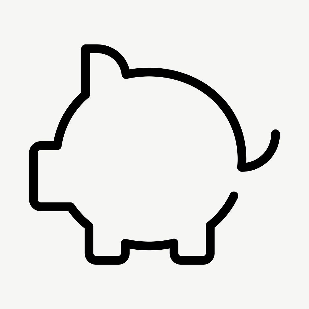 Piggy bank icon vector savings symbol